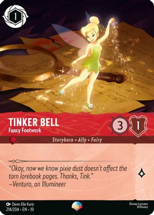 Tinker Bell - Fancy Footwork (Epic) (214/204) - Whispers in the Well Holofoil - for just $1.66! 