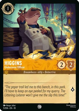 Higgins - Undercover Officer (5/204) - Whispers in the Well Cold Foil - for just $0.05! 