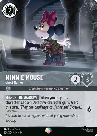 Minnie Mouse - Ghost Hunter (Epic) (220/204) - Whispers in the Well Holofoil - for just $0.78! 