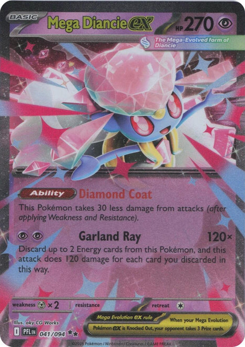 Mega Diancie ex (041/094) [Mega Evolution: Phantasmal Flames] - for just $0.25! 