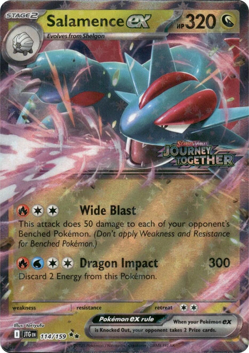 Salamence ex (114/159) (Journey Together Stamped) [Scarlet & Violet: Journey Together] - for just $0.35! 