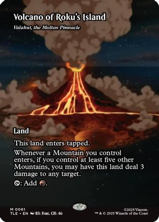 Volcano of Roku's Island - Valakut, the Molten Pinnacle (Borderless) (TLE-061) - Avatar: The Last Airbender: Eternal-Legal Foil - for just $3.54! 