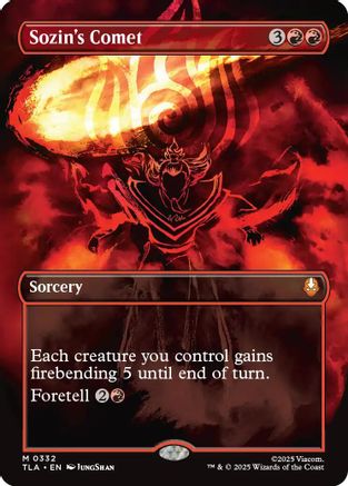 Sozin's Comet (0332) (Borderless) (TLA-332) - Avatar: The Last Airbender Foil - for just $4.72! 