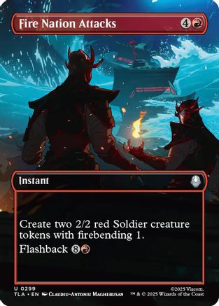Fire Nation Attacks (Borderless) (TLA-299) - Avatar: The Last Airbender Foil - for just $0.10! 