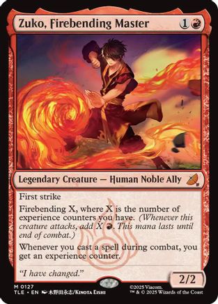 Zuko, Firebending Master (TLE-127) - Avatar: The Last Airbender: Eternal-Legal - for just $3.17! 