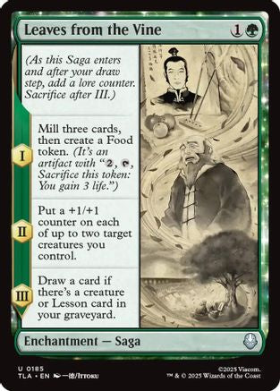 Leaves from the Vine (TLA-185) - Avatar: The Last Airbender - for just $0.07! 