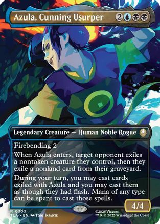 Azula, Cunning Usurper (Borderless) (TLA-303) - Avatar: The Last Airbender Foil - for just $0.48! 
