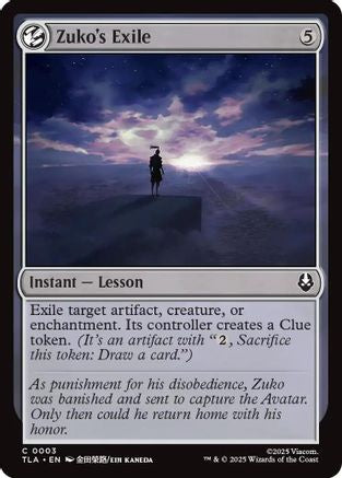 Zuko's Exile (TLA-003) - Avatar: The Last Airbender Foil - for just $0.10! 