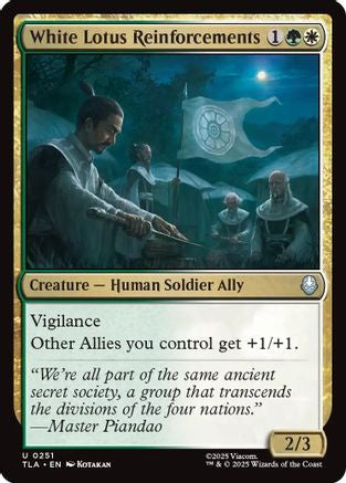 White Lotus Reinforcements (TLA-251) - Avatar: The Last Airbender Foil - for just $0.08! 