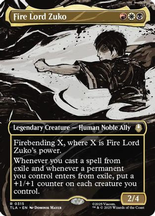 Fire Lord Zuko (Borderless) (TLA-315) - Avatar: The Last Airbender Foil - for just $1.10! 