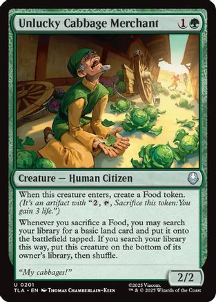 Unlucky Cabbage Merchant (TLA-201) - Avatar: The Last Airbender Foil - for just $0.11! 