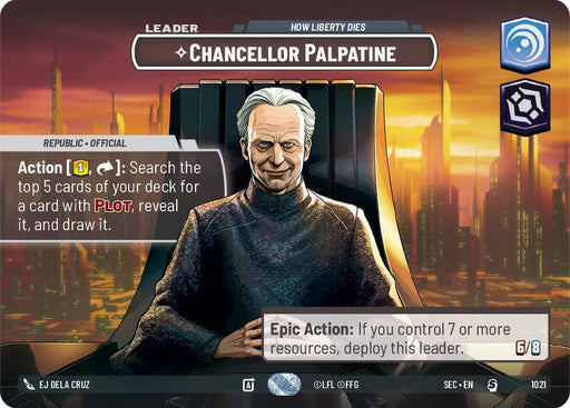 Chancellor Palpatine - How Liberty Dies (Showcase) (1021) (1021) [Secrets of Power] - for just $38.15! 