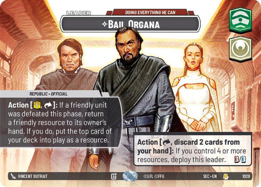 Bail Organa - Doing Everything He Can (Showcase) (1028) (1028) [Secrets of Power] - for just $20.70! 