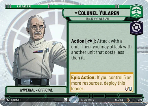 Colonel Yularen - This is Why We Plan (Hyperspace) (270) (270) [Secrets of Power] - for just $0.10! 