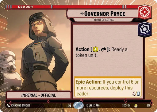 Governor Pryce - Tyrant of Lothal (Hyperspace) (275) (275) [Secrets of Power] - for just $0.15! 