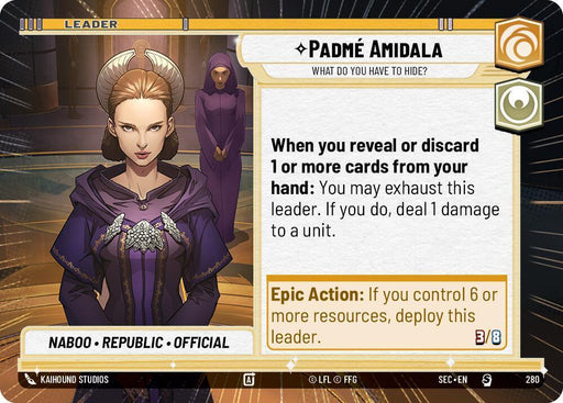 Padme Amidala - What Do You Have to Hide? (Hyperspace) (280) (280) [Secrets of Power] - for just $0.20! 