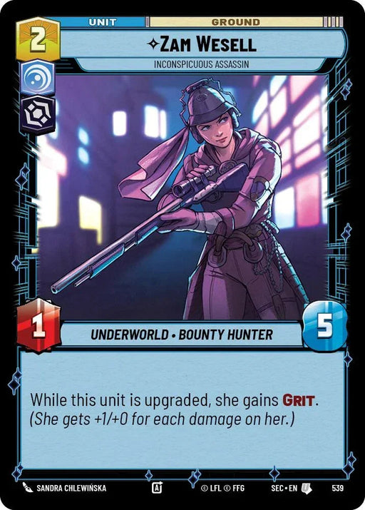 Zam Wesell - Inconspicuous Assassin (Foil) (539) (539) [Secrets of Power] - for just $0.10! 