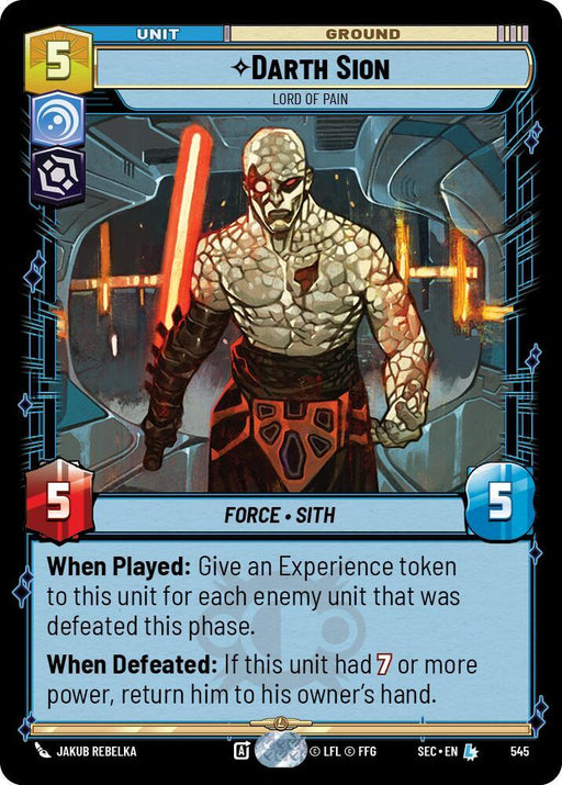 Darth Sion - Lord of Pain (Foil) (545) (545) [Secrets of Power] - for just $3.35! 