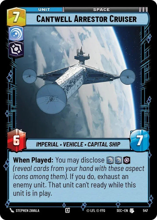 Cantwell Arrestor Cruiser (547) (Foil) (547) [Secrets of Power] - for just $0.10! 