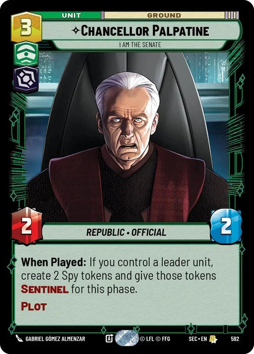 Chancellor Palpatine - I Am the Senate (Foil) (592) (592) [Secrets of Power] - for just $1.05! 