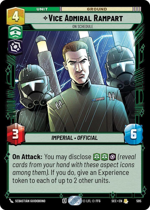 Vice Admiral Rampart - On Schedule (Foil) (595) (595) [Secrets of Power] - for just $0.15! 