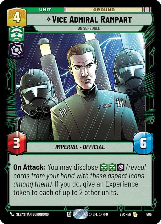 Vice Admiral Rampart - On Schedule (Foil) (595) (595) [Secrets of Power] - for just $0.15! 
