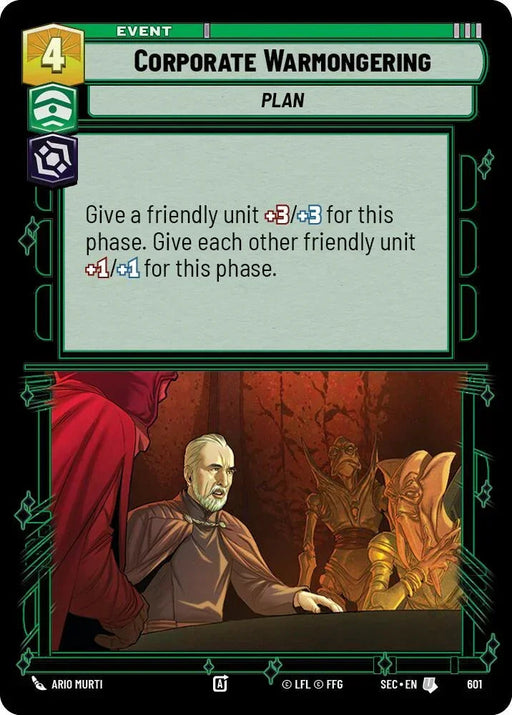Corporate Warmongering (601) (Foil) (601) [Secrets of Power] - for just $0.10! 