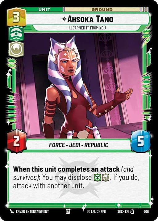 Ahsoka Tano - I Learned It from You (Foil) (606) (606) [Secrets of Power] - for just $0.15! 