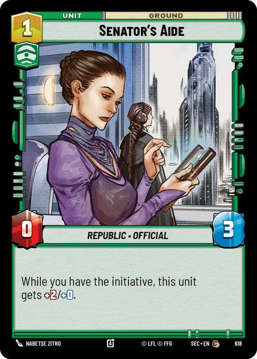 Senator's Aide (618) (Foil) (618) [Secrets of Power] - for just $0.10! 
