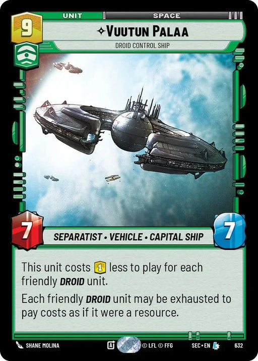 Vuutun Palaa - Droid Control Ship (Foil) (632) (632) [Secrets of Power] - for just $0.90! 