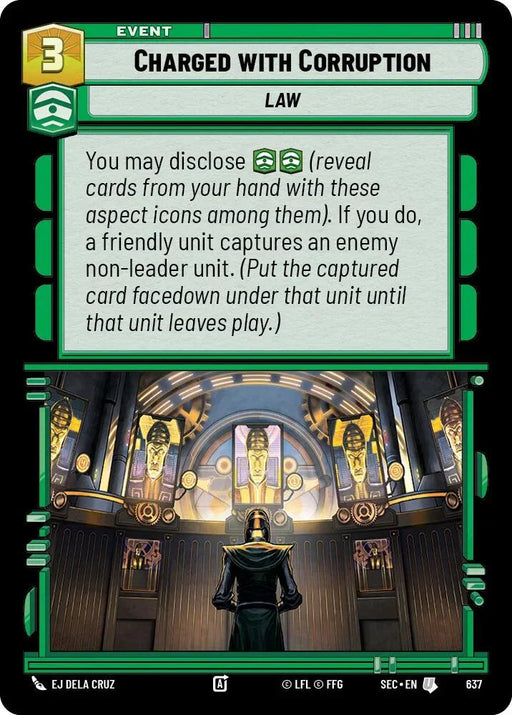 Charged with Corruption (637) (Foil) (637) [Secrets of Power] - for just $0.10! 