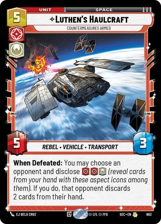 Luthen's Haulcraft - Countermeasures Armed (Foil) (663) (663) [Secrets of Power] - for just $0.20! 