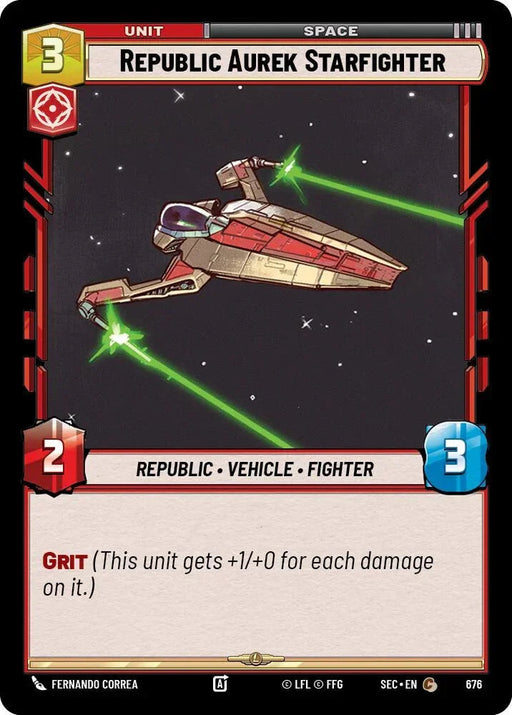 Republic Aurek Starfighter (676) (Foil) (676) [Secrets of Power] - for just $0.10! 