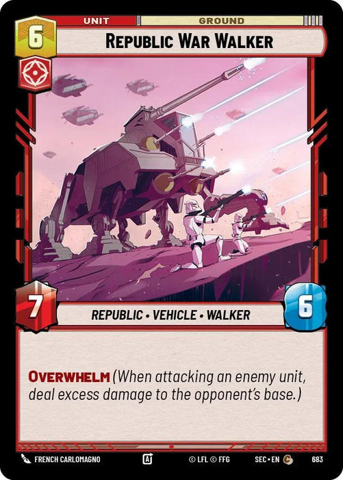 Republic War Walker (683) (Foil) (683) [Secrets of Power] - for just $0.10! 