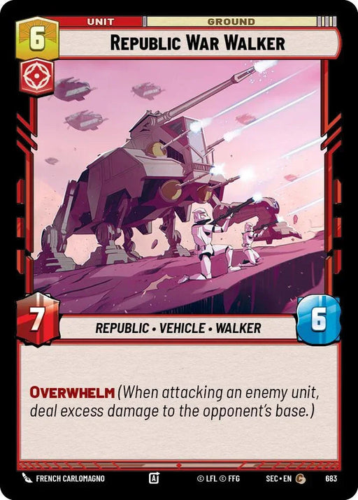 Republic War Walker (683) (Foil) (683) [Secrets of Power] - for just $0.10! 