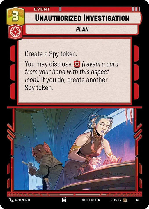 Unauthorized Investigation (691) (Foil) (691) [Secrets of Power] - for just $0.10! 