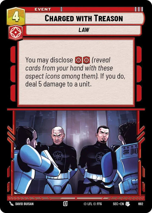 Charged with Treason (692) (Foil) (692) [Secrets of Power] - for just $0.10! 