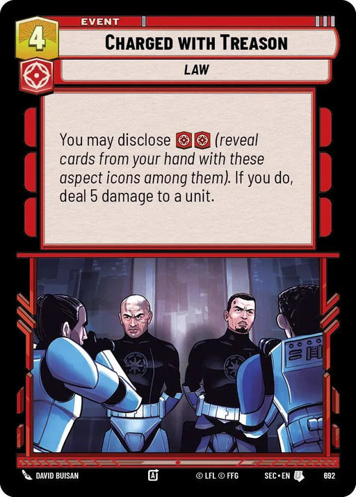 Charged with Treason (692) (Foil) (692) [Secrets of Power] - for just $0.10! 