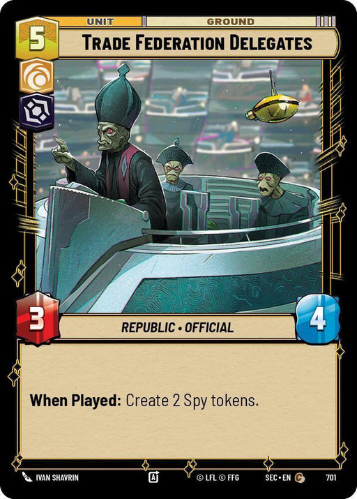 Trade Federation Delegates (701) (Foil) (701) [Secrets of Power] - for just $0.10! 