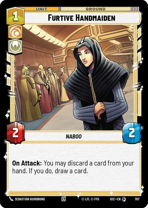 Furtive Handmaiden (707) (Foil) (707) [Secrets of Power] - for just $0.10! 