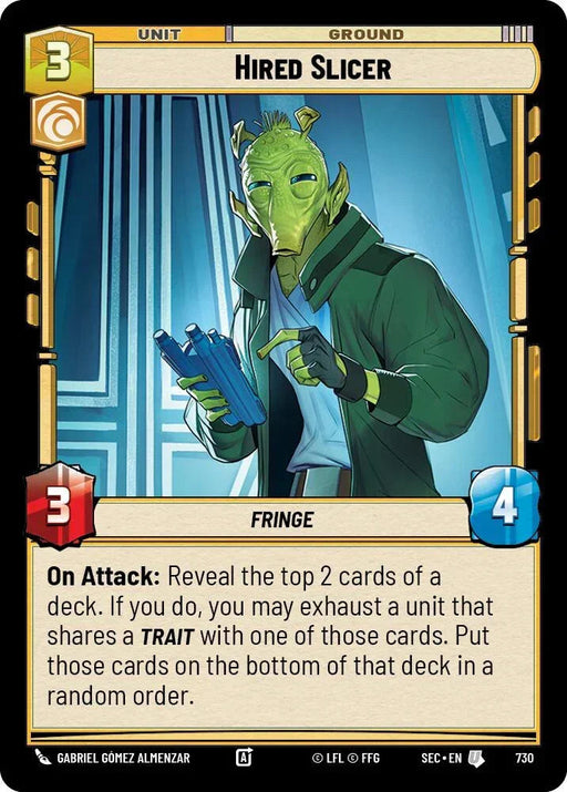 Hired Slicer (730) (Foil) (730) [Secrets of Power] - for just $0.10! 