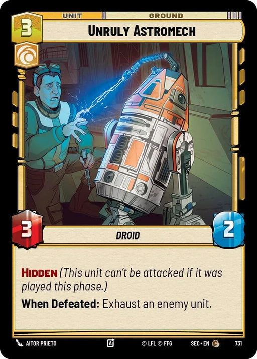 Unruly Astromech (731) (Foil) (731) [Secrets of Power] - for just $0.10! 