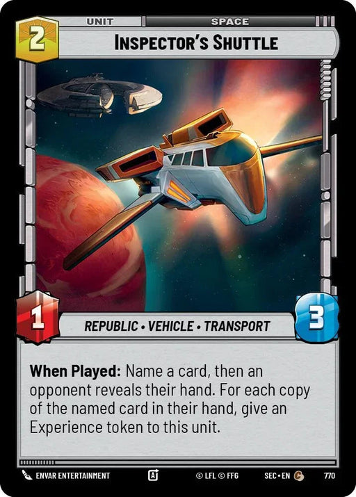 Inspector's Shuttle (770) (Foil) (770) [Secrets of Power] - for just $0.10! 
