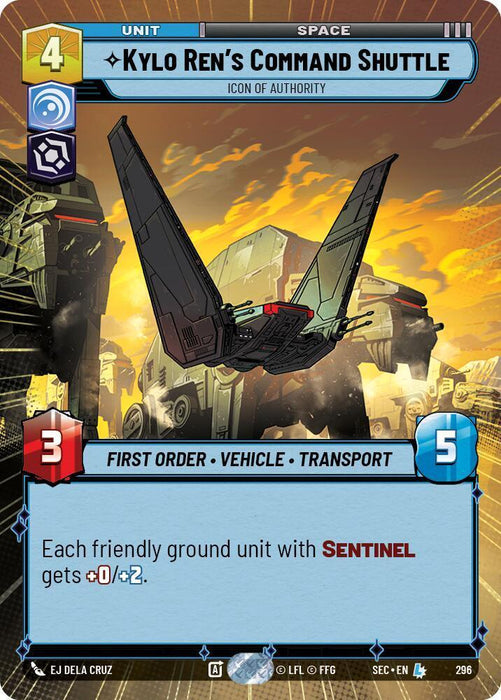 Kylo Ren's Command Shuttle - Icon of Authority (Hyperspace) (296) (296) [Secrets of Power] - for just $0.75! 