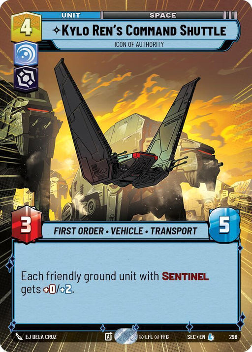 Kylo Ren's Command Shuttle - Icon of Authority (Hyperspace) (296) (296) [Secrets of Power] - for just $0.50! 