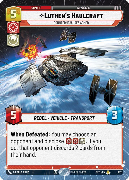 Luthen's Haulcraft - Countermeasures Armed (Hyperspace) (417) (417) [Secrets of Power] - for just $0.45! 