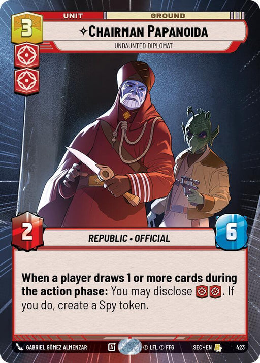 Chairman Papanoida - Undaunted Diplomat (Hyperspace) (423) (423) [Secrets of Power] - for just $0.45! 