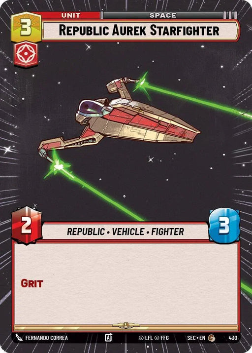 Republic Aurek Starfighter (430) (Hyperspace) (430) [Secrets of Power] - for just $0.10! 