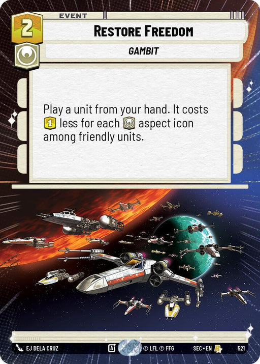 Restore Freedom (521) (Hyperspace) (521) [Secrets of Power] - for just $0.35! 