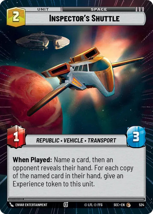 Inspector's Shuttle (524) (Hyperspace) (524) [Secrets of Power] - for just $0.10! 
